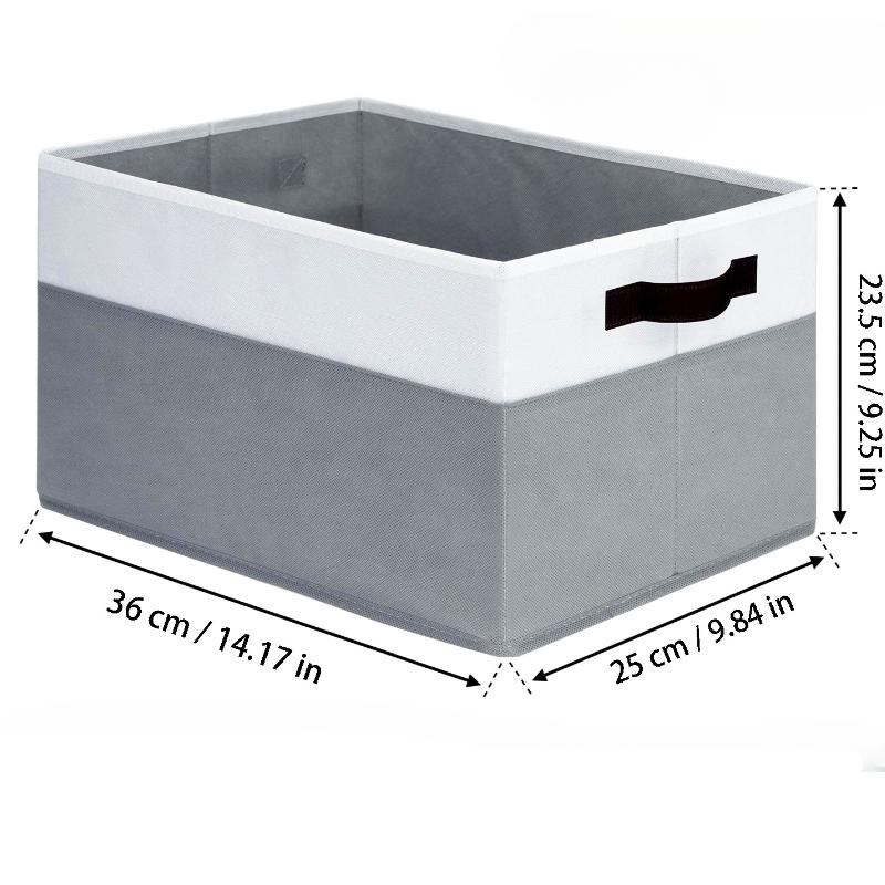 

2 шт. большая корзина для хранения, органайзер для полки в шкафу с ручками, складной тканевый органайзер, одеяло для одежды, органайзер для хранения игрушек Pack of 2