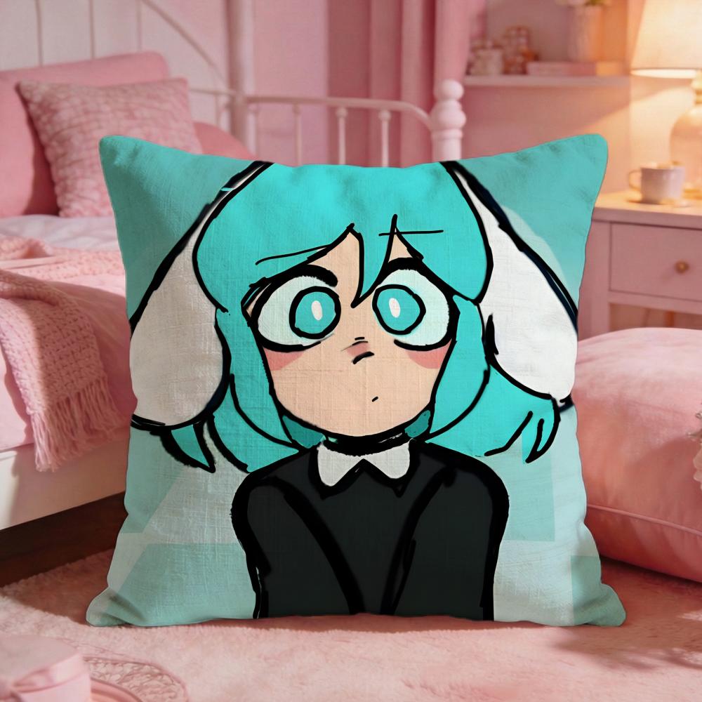 Anime PPSYCHO CCUTIESS Cushion Cover Premium Comfort Reversible Pillow Cove Two In One Design For Any Room  Car Interior