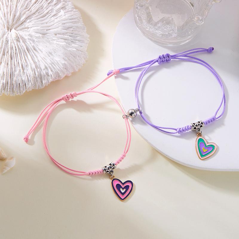 

2 шт. Универсальный плетеный браслет ручной работы Love для женщин и мужчин, изысканный браслет из бисера для пары, подарки на годовщину, День святого Валентина