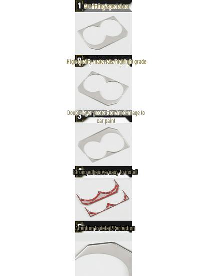 17 VV7 Center Console & Cup Holder Decoration Frame for Gear Shift Area