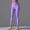 Nahtlose High-Waist Yoga-Hose mit Po-Lifting für Damen - Unifarbene Fitness- und Laufbekleidung