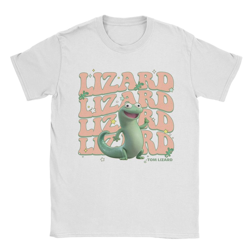 Unisex Unisexs Lizard Meme Funny Retro T Shirts Cotton Clothing Vintage Short Sleeve Round Collar Tees Classic TShirts