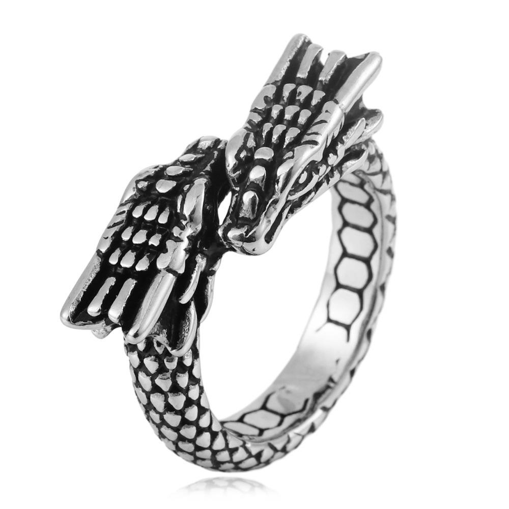 Vintage Chinese Dragon Ring Men s and Women s Personality Street Trendy Men s National Style Old Dragon Ring 2026 No. 7