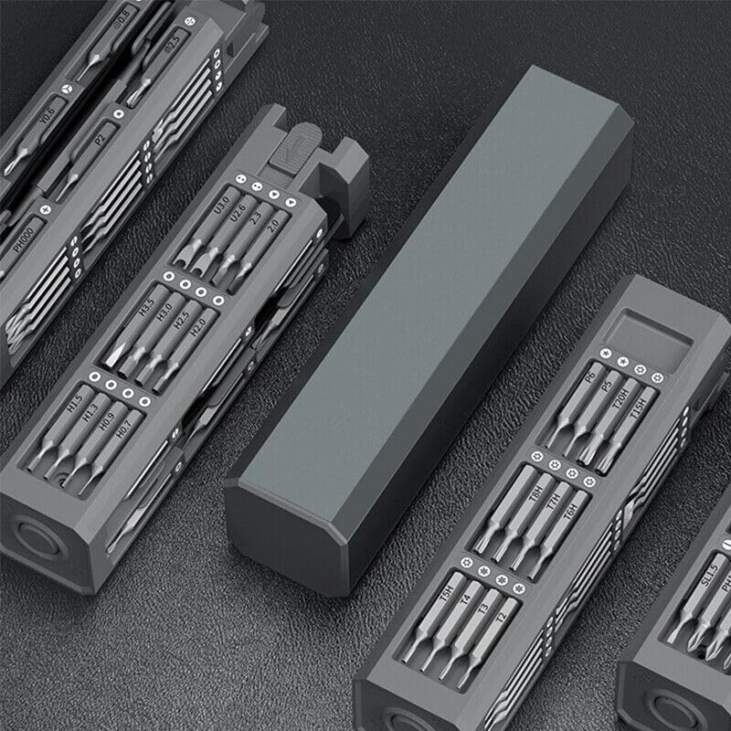 Șurubelniță TOOLSAVING, șurubelniță de precizie, înlocuire, magnetică, cutie de depozitare dedicată pentru reparații electrice, set 31 în 1, șurubelniță,