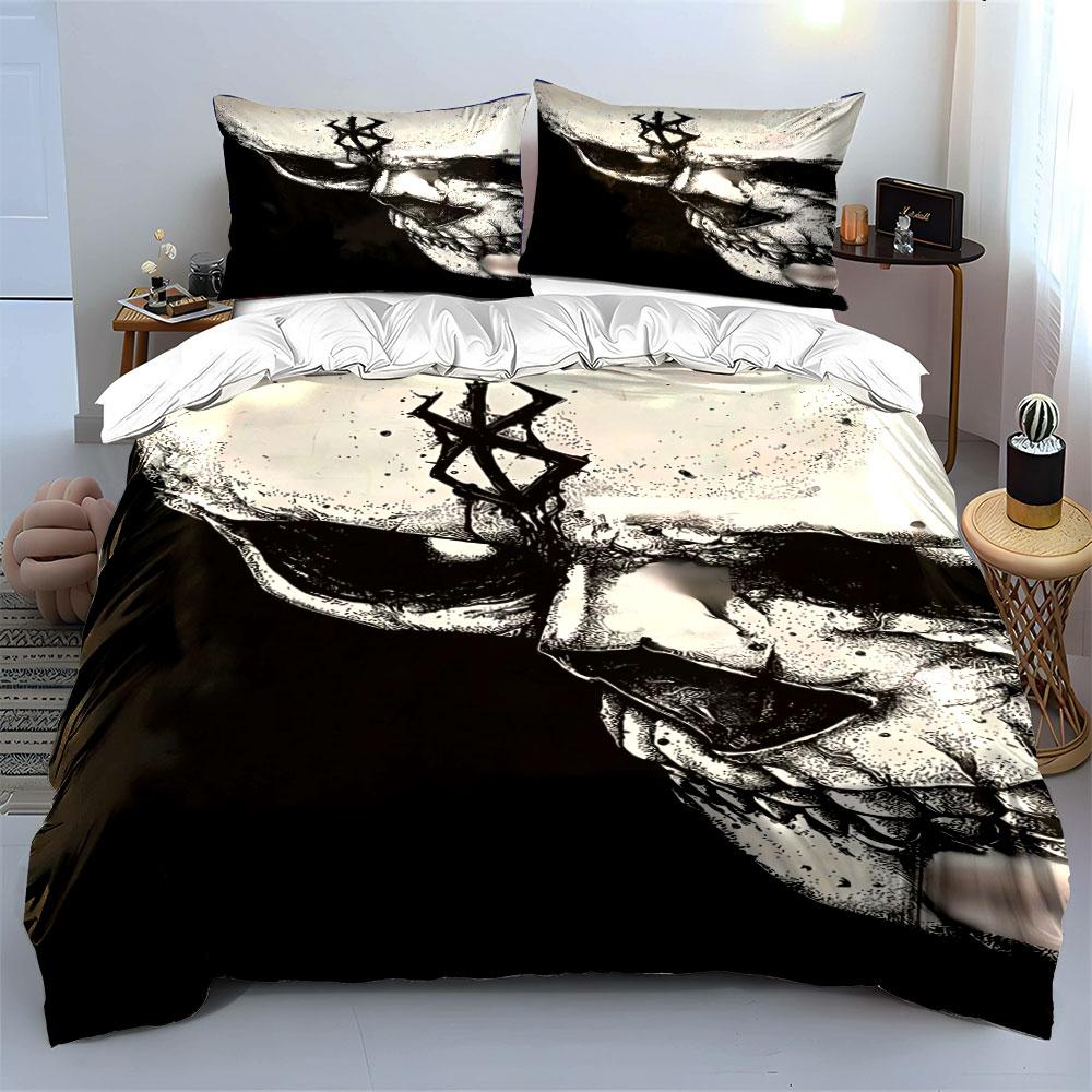 Skull with crisscross pattern. Bedding sets Duvet cover sets Duvet covers Pillowcases(1 * Duvet Cover 2 * Pillowcases without duvet insert)