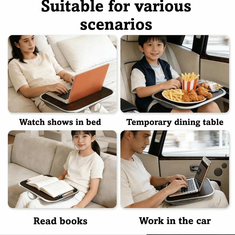 Coussin d'oreiller doux Bureau d'ordinateur portable sur les genoux Plateau rembourré ergonomique Plateau d'écriture rembourré Conception portable Pavé de souris rigide