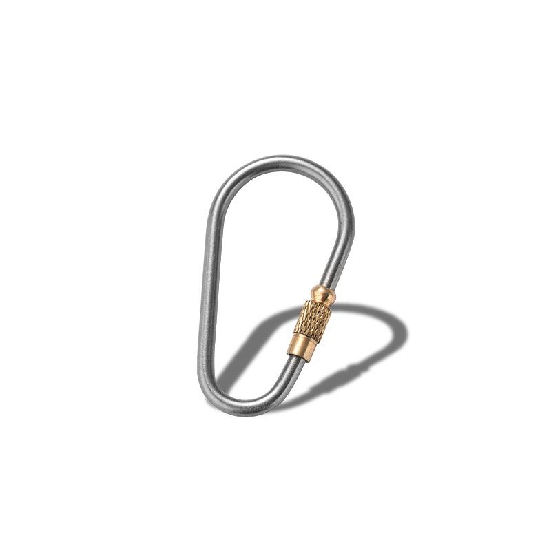 Titanium alloy water drop buckle fixing ring, titanium alloy key ring auxiliary buckle outdoor titanium alloy key hanging buckle