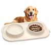 Anti-knockover Double Slow Feeder Bowl Food-grade Puppy Slow Eating Bowl Outdoor Use