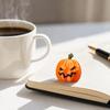 Halloween Pumpkin Statue Decoration - Fall Home Decor for Indoor Outdoor Table Centerpiece