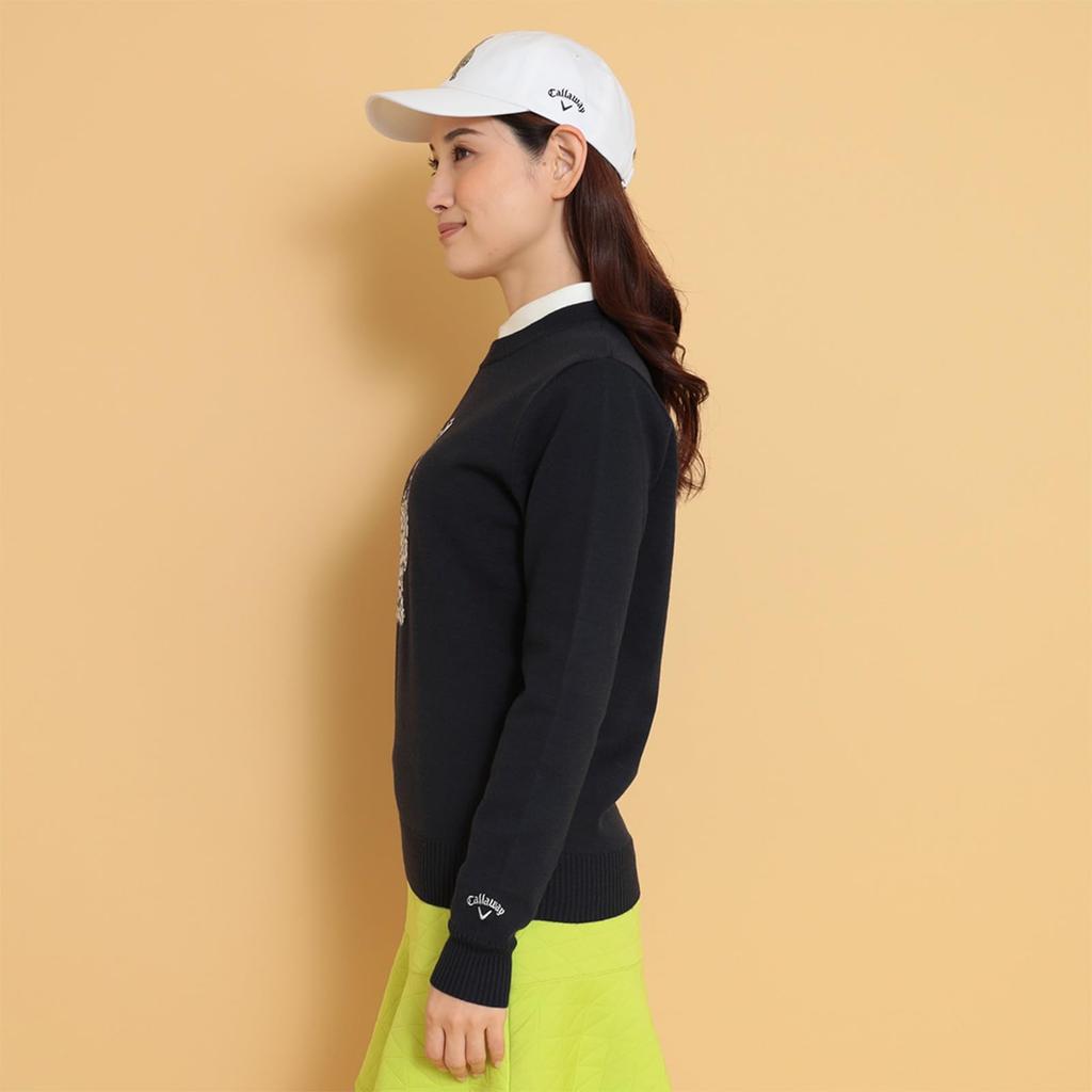 Callaway Crew Neck Knit Golf C24218205 Women's (Bear Jacquard) / / 1120_Navy