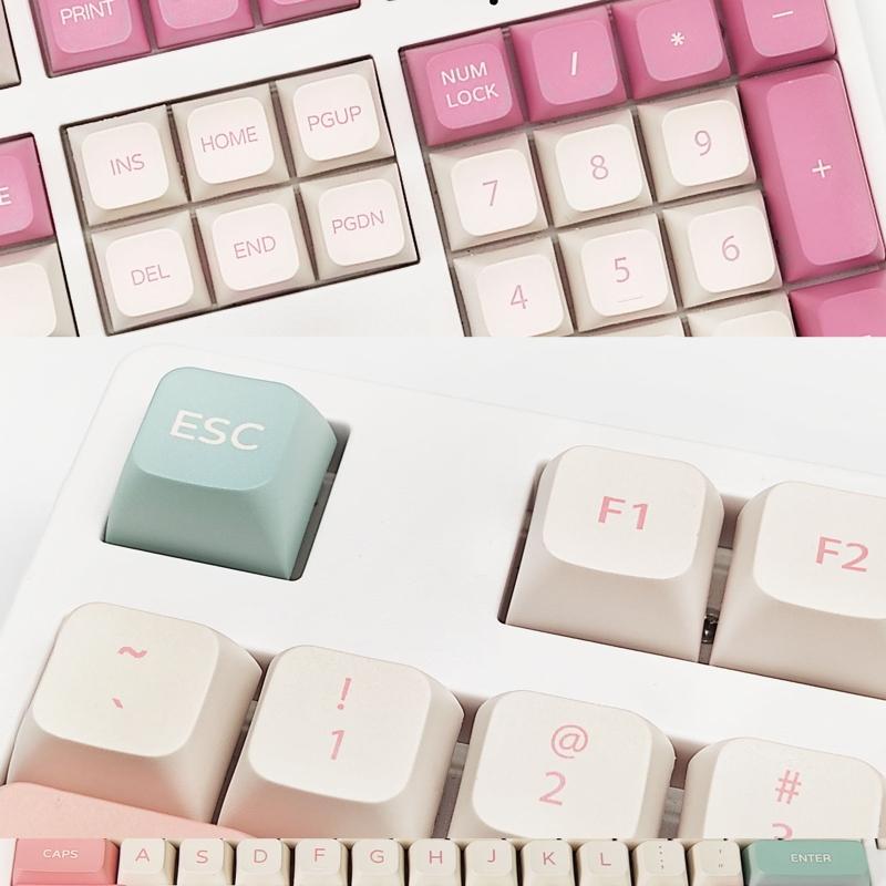 133-Key Keycap PBT DA Profile Keycaps For 61/87/96/98/104/108 Mechanical Keyboard Cloud Personality for Key Caps