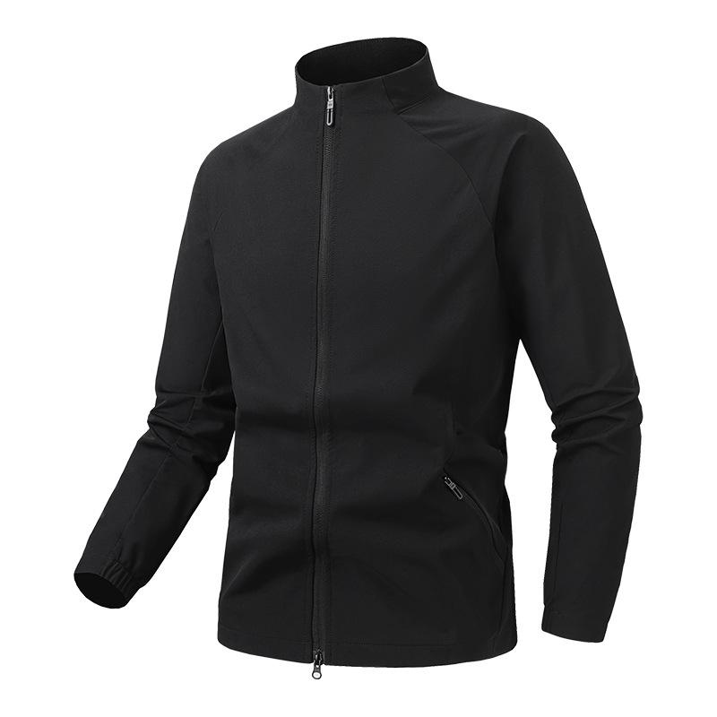 

Men s Windbreaker Stand Collar for Cycling, Running, and Outdoor Fitness XL чёрный