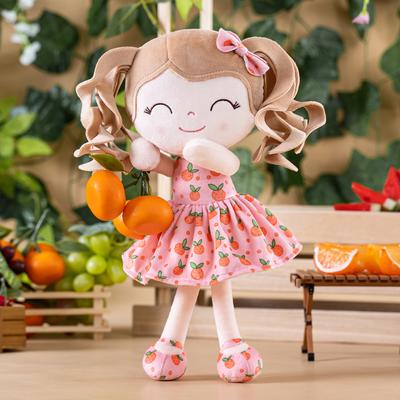 Baby Dolls Soft Plush Fruit Toys Ideal for Baby's First Birthday Gift 30cm Orange