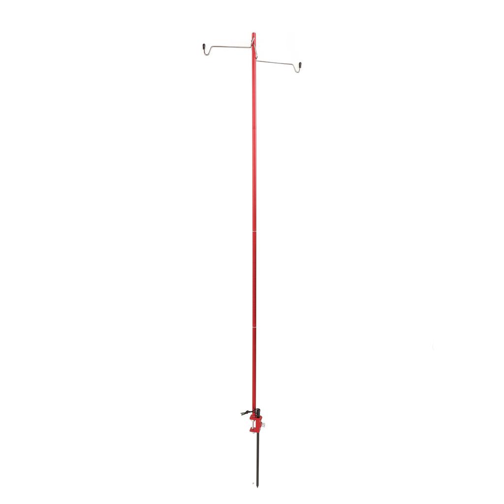 Camping Lantern Stand Portable Lightweight Outdoor Camping Aluminum Alloy Lamp Pole Light Hanging Stand Red