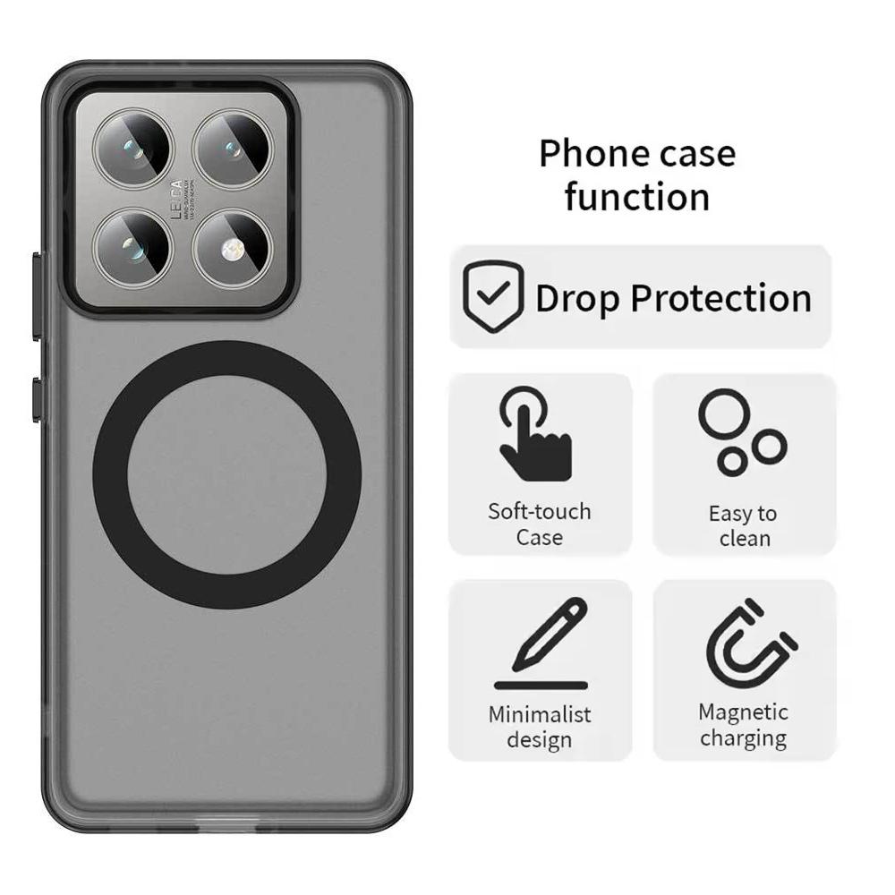 For Xiaomi 15 Funda Candy Colorful Magnetic Matte PC Phone Case For Xiaomi 14T 14 Ultra 15 14 T Pro Translucent Shockproof Cover