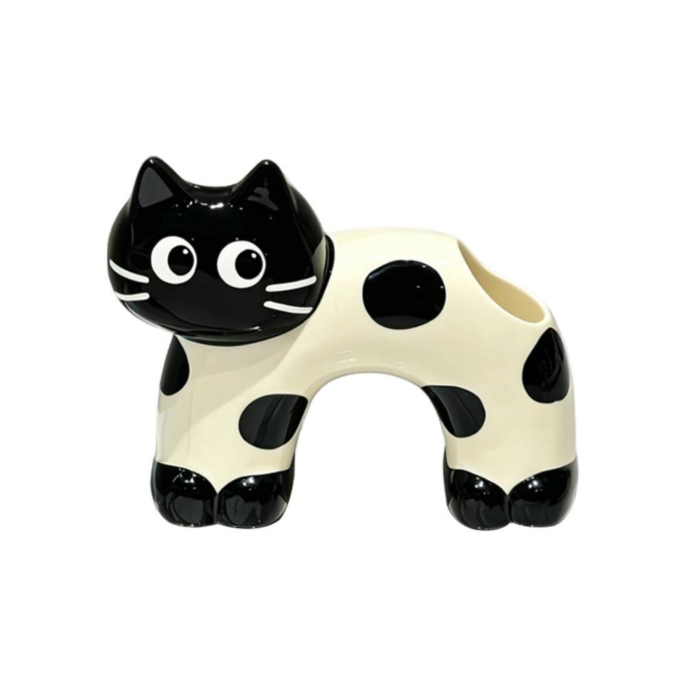 Ceramic Cat Toothbrush Holder Creative Toothbrush Storage Rack Electric Toothbrush Stand  Hotel Use Toothbrush Holder