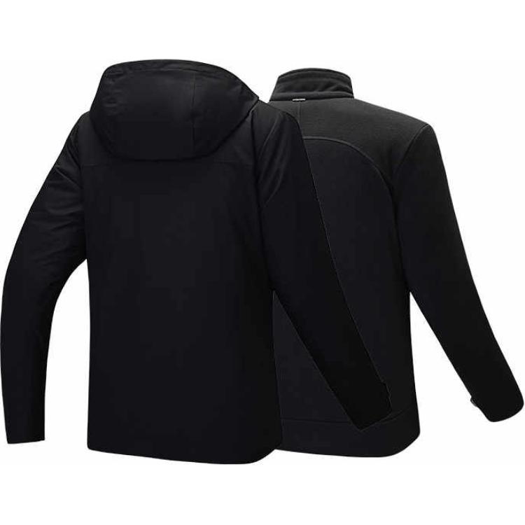 Anta Outdoor Series Casual Comfortable Three-In-One Waterproof Warm Jacket Women Jacket Basic-Black 162446605-4