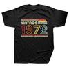 Summer Oneck Mens Short Sleeve Tshirt Made In 1972 Retro Cotton Harajuku Graphic T Shirts Tees Tops Streetwear Mens Clothing