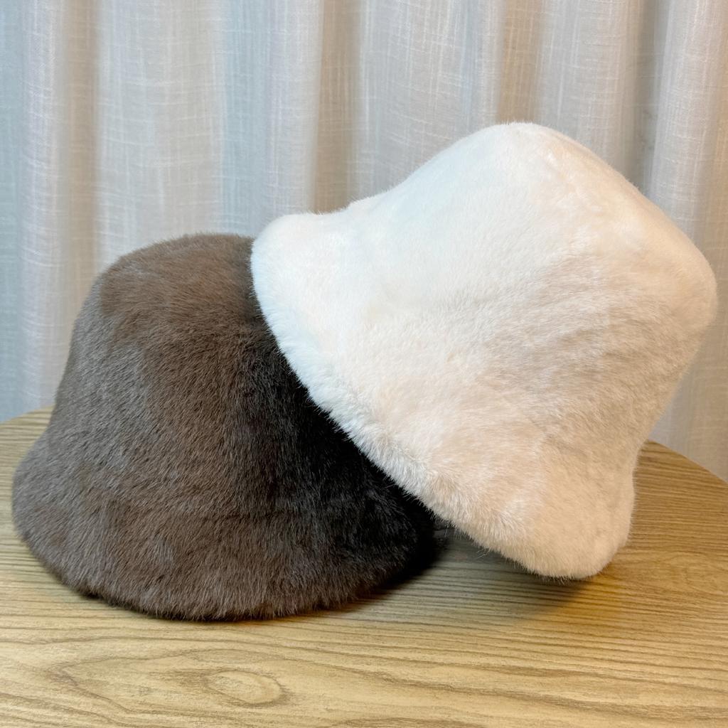 Hat Girls Winter New Thickened Warm Ear Protector Basin Hat Plush Bucket Hat