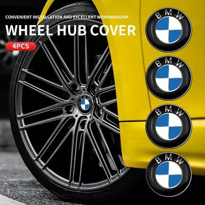 4 pièces Cache-moyeu de roue de voiture Autocollant Pour BMW M M3 M5 F10 F30 F20 E28 E30 E34 E36 E39 E46 E91 Performance X1 X2 X5 Accessoires
