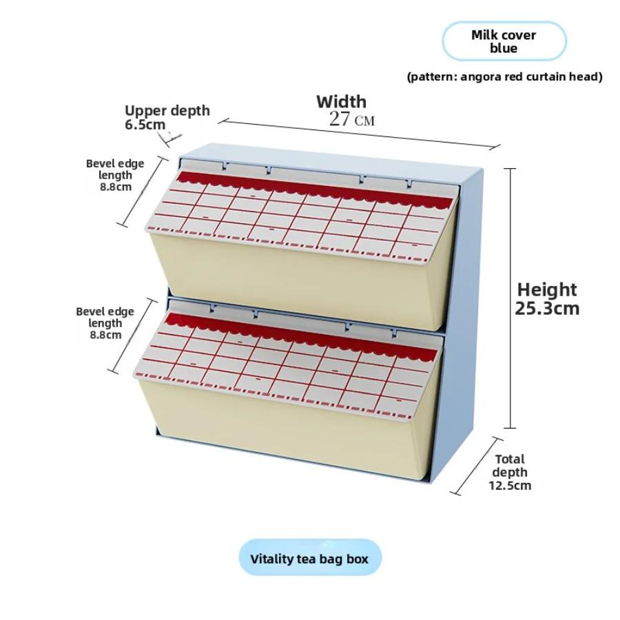 Коробка для хранения чайных пакетиков Настольная подставка для чайныхкофейных капсул Дофаминовая полка Офисная кладовая Бар Коробка-органайзер для хранения Органайзер для холодильника 22498₽