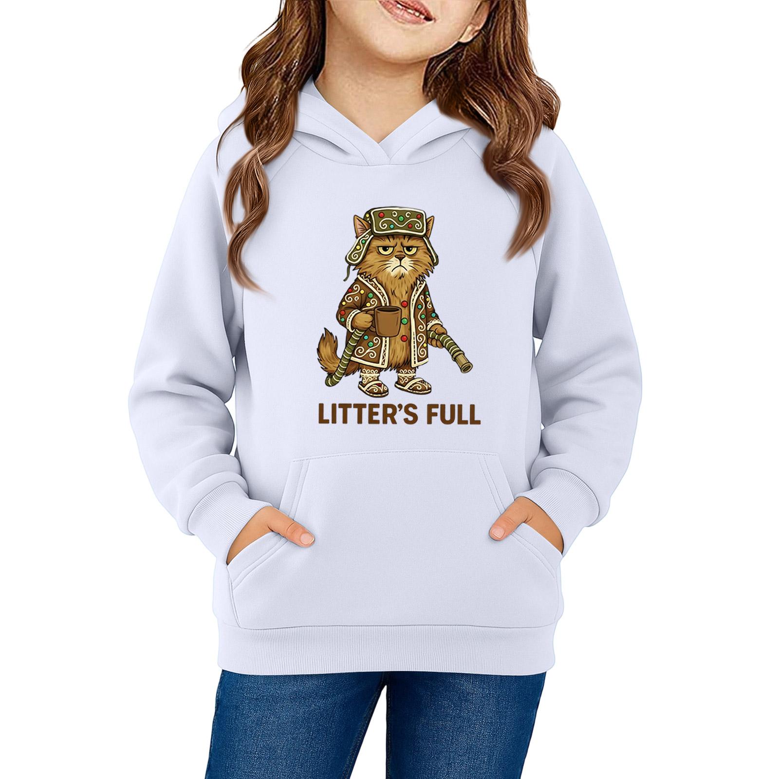 

Толстовки для девочек-подростков, толстовки с длинным рукавом, пуловер с завязками, симпатичная толстовка большого размера 120 белый