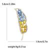 Trendy Rhinestone Wheat Ear Brooches for Women Ukrainian Wheats Pins Enamel Plant Badges Office Party Friend Gifts Accessories