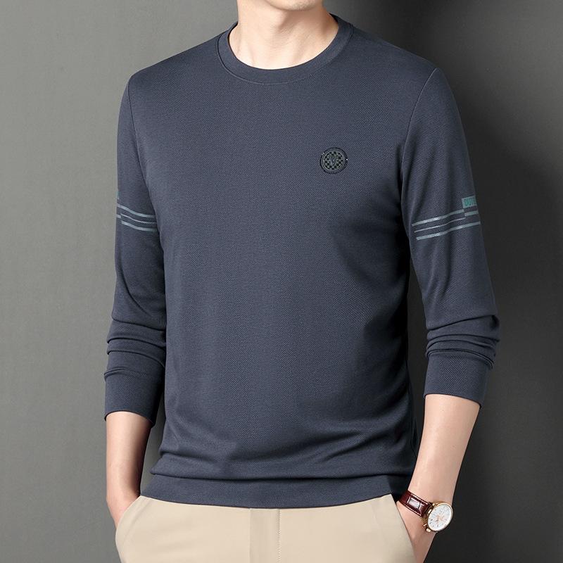 Long-sleeved T-shirt Men's Spring and Autumn New Round Neck Top Casual Versatile Trendy Simple Sweatshirt Men's Bottoming Shirt