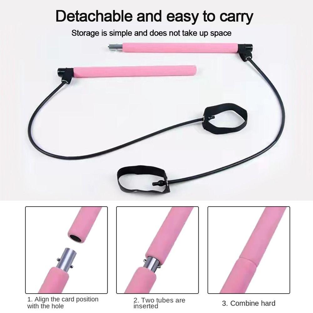 Elasticity Adjustable Exercise Stick Fitness Stick Stretch Belt Pedal Exerciser  Gym Body Workout