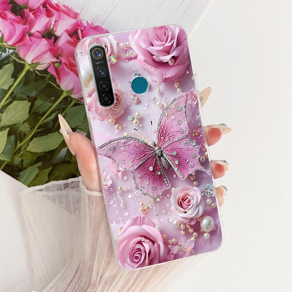 Transparent Casing For Realme 5 Pro Cover Fashion Cartoon Cute Funny Painted Soft Phone Case RMX1973 RMX1971
