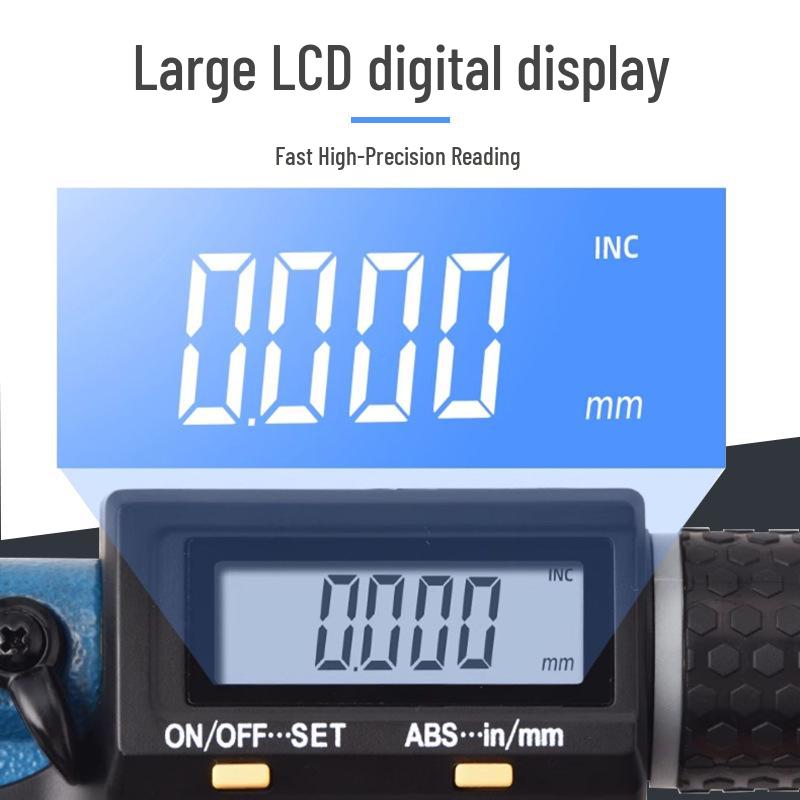 Digital Micrometer 0-50mm, 0.001mm Accuracy