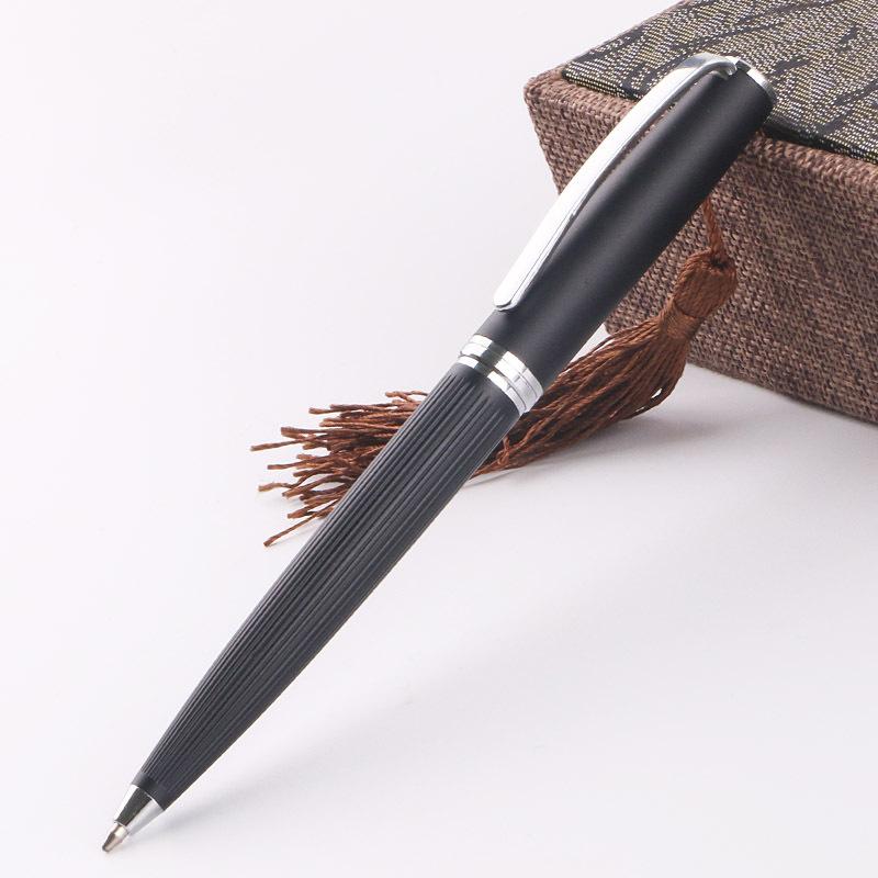 Business Metal Signature Pen Brushed Matte Ballpoint Pen Pair Pen Creative Fashion Black Orb Pen Gift Pen