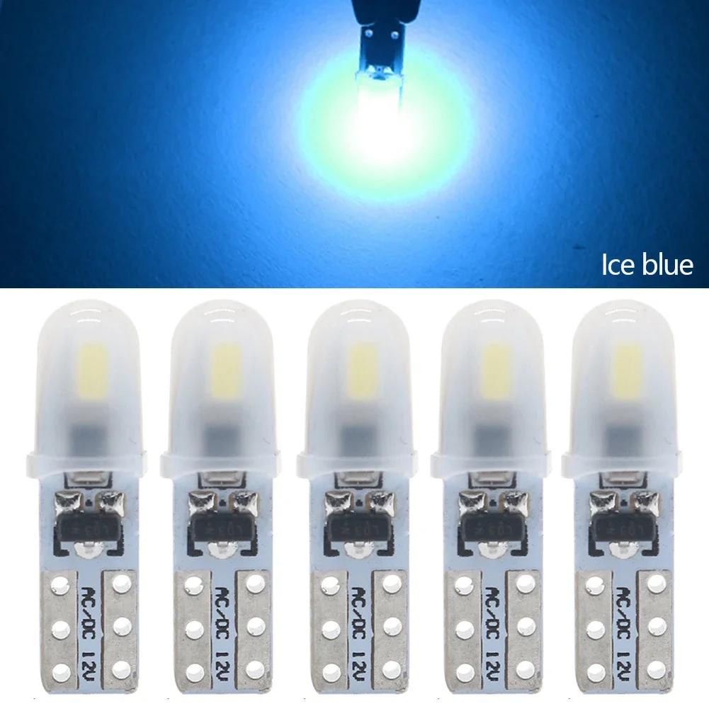 5/10PCS T5 Led Car Light Bulb W3W W1.2W Indicator Dashboard Instrument Wedge Lamp Auto Signal Light 12V Drop Shipping Supported