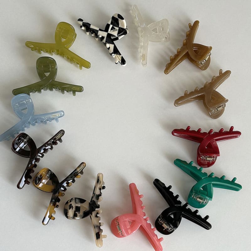 

mosxe Mini spiral hair clip (14color) black