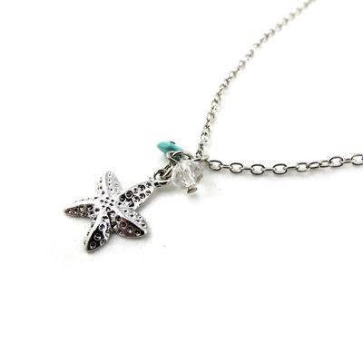 [N0296] - Silver 'Marine World' Designer Necklace (star of the Seas)