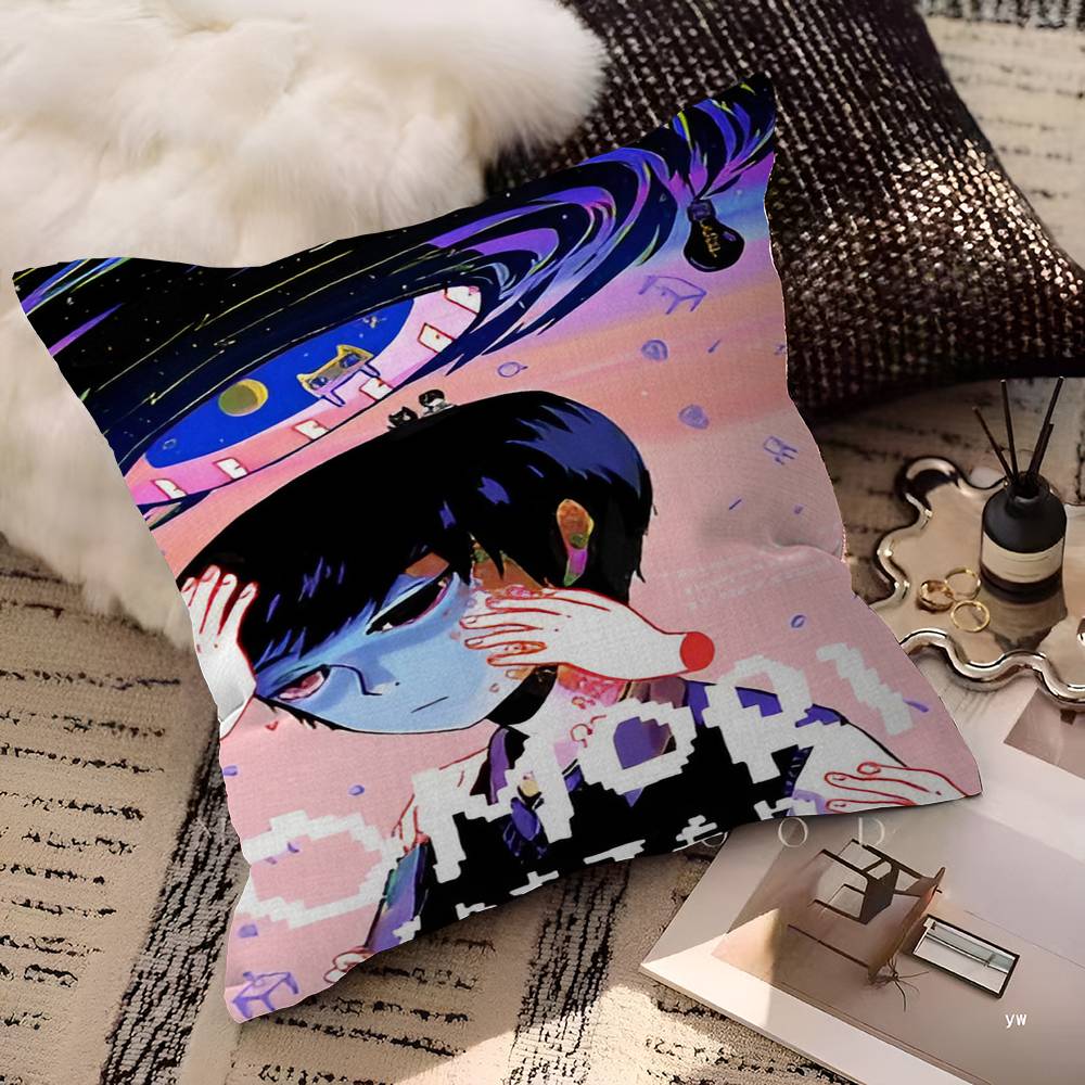 O-Omori Kunst Kissenbezug Kissenbezug Deko Kissenhülle Bedruckte Kissenhülle für Sofa