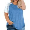 Women Plus Size Short Sleeve T‑Shirt Crew Neck Loose Fit Casual Summer Tops For XL‑4XL