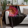 Irregular Geometric Pattern Blanket Abstract Red Floral Design Throw Blanket Home Decor Bed Sofa Cover Gift
