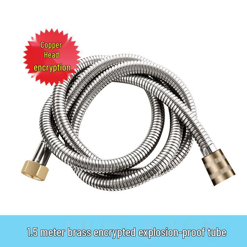 Stainless Steel Explosion-Proof Shower Hose with Hot and Cold Pressurized Nozzle