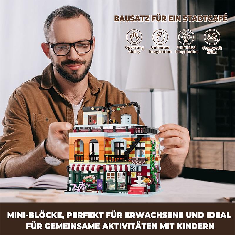 Creative Mini City MOC Central Perk Big Bang Theory Modular Buildings Blocks Friends House Assembly Decor Toys For Adults Gifts