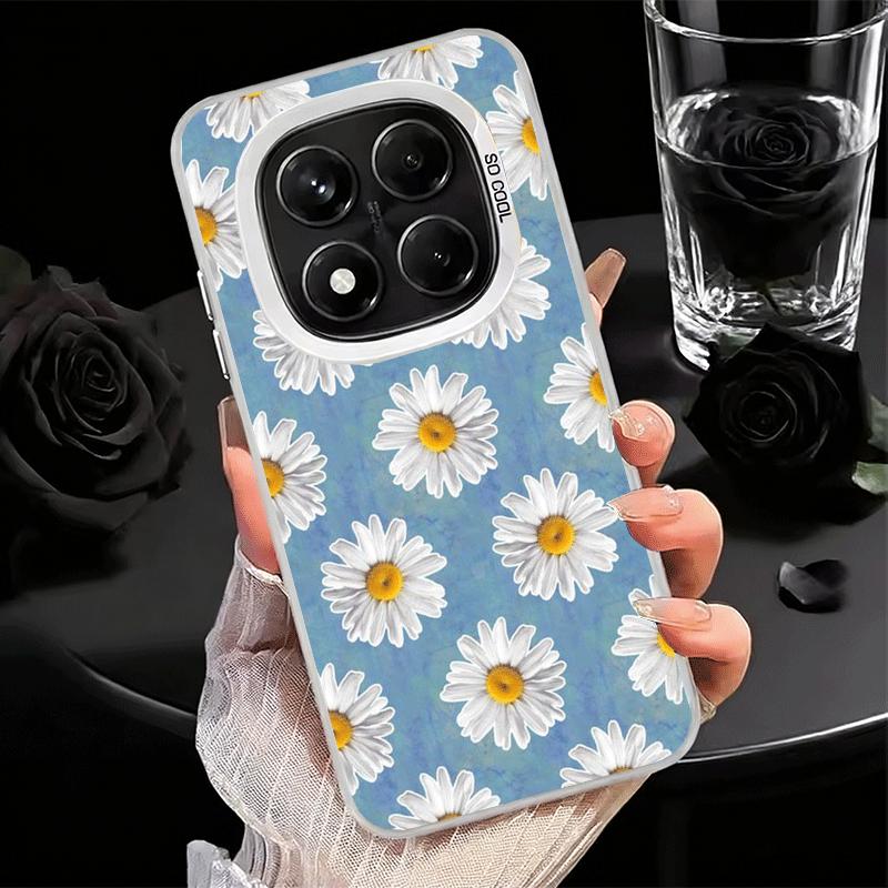 Daisy Flowers Aesthetics Soft Phone Case for Xiaomi Redmi Note 13 14 15 Pro Plus 12S 12 11S 11 11T 10S 10 Shockproof Cover Back