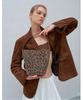Athe Vanessabruno [Panier] Brown Leopard Suede Panier Bucket Bag S Aaba5F207W1