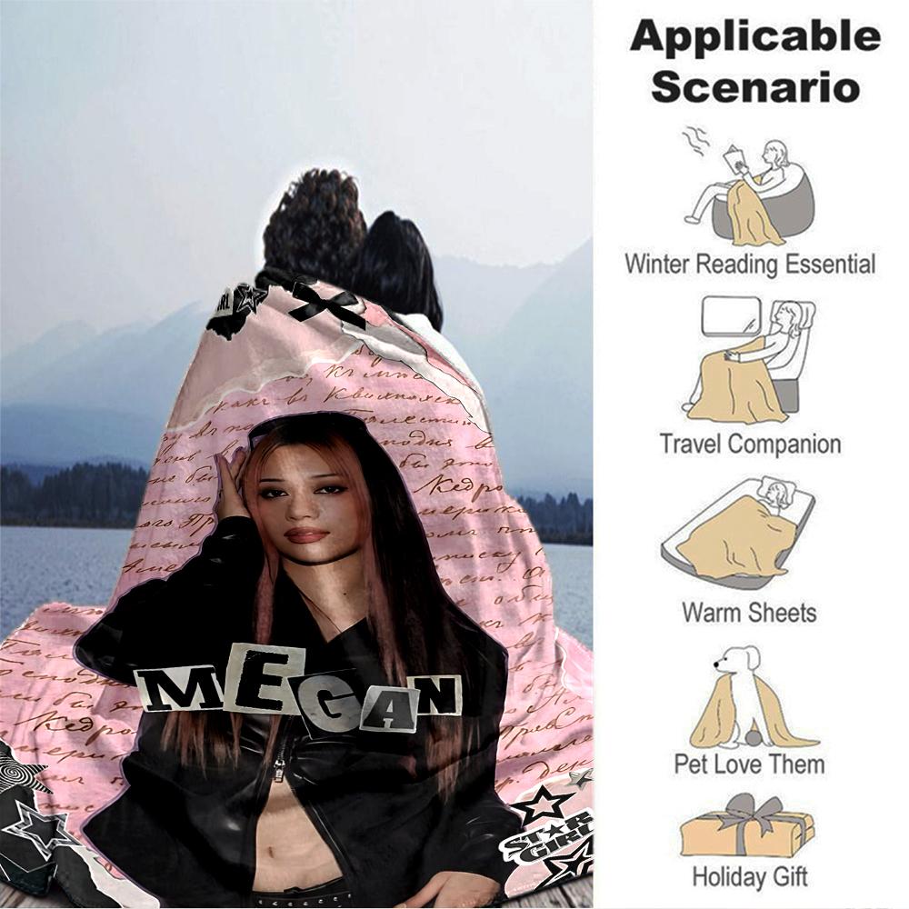 Stargirl Fashion Icon Blanket Soft Throw Blanket For Home Bedroom Bed Sofa Travel Office Solid Christmas Blanket