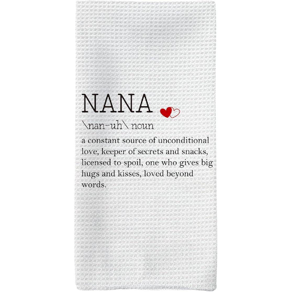 Grammy Gift Kitchen Towels, Grammy Grandma Gifts for Mother’s Day Hand Towels, Grammy Definition Dish Towels Dishcloths Tea Towels for Kitchen, White-2