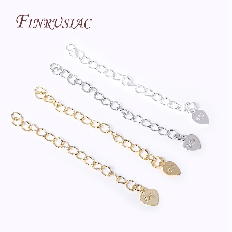 Brass Metal Extension Chain Connectors For DIY Necklace Bracelet Jewelry Making Findings 18K Gold Plated Chain Extender with Tag