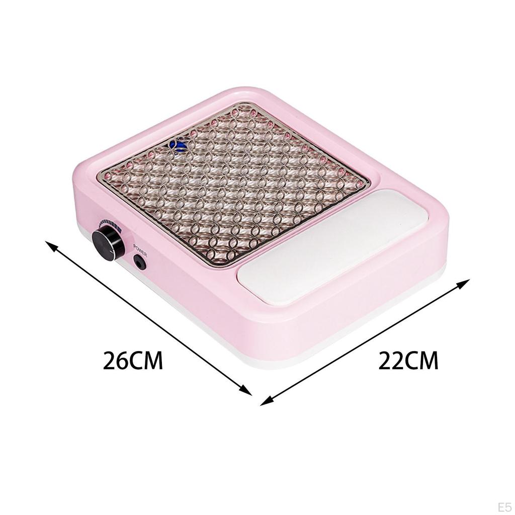 80W Eletric Nail Dust Cleaner Low Noise Manicure Collector White Sponge Pad