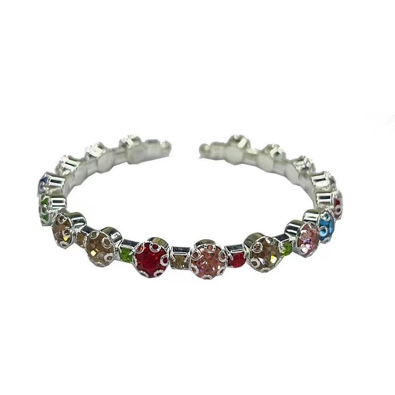 Zircon Elegant Crystal Bracelet For Women Geometric Design Fashionable Jewelry Summer