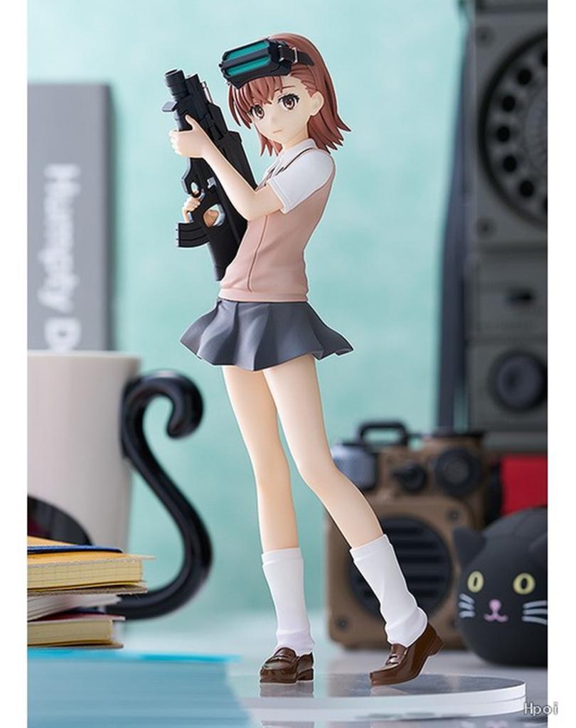 17CM Misaka Imouto Figure Anime To Aru Kagaku No Railgun T Uniform Cute Cool Get A Model Toy Gift Collection Ornaments PVC