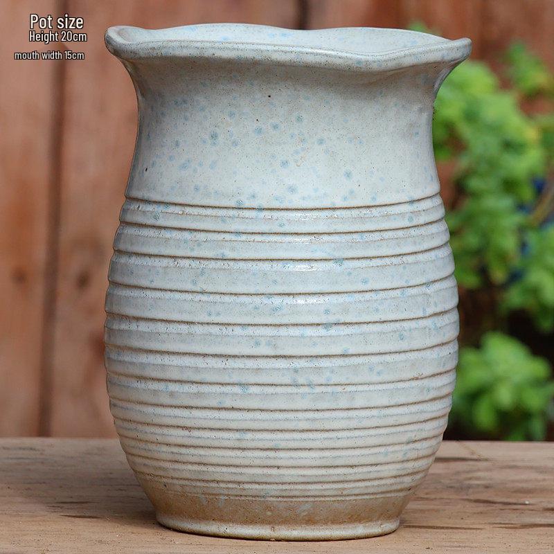 Sonderangebot: Retro Terrakotta Hoher Blumentopf für Sukkulenten oder Rettich