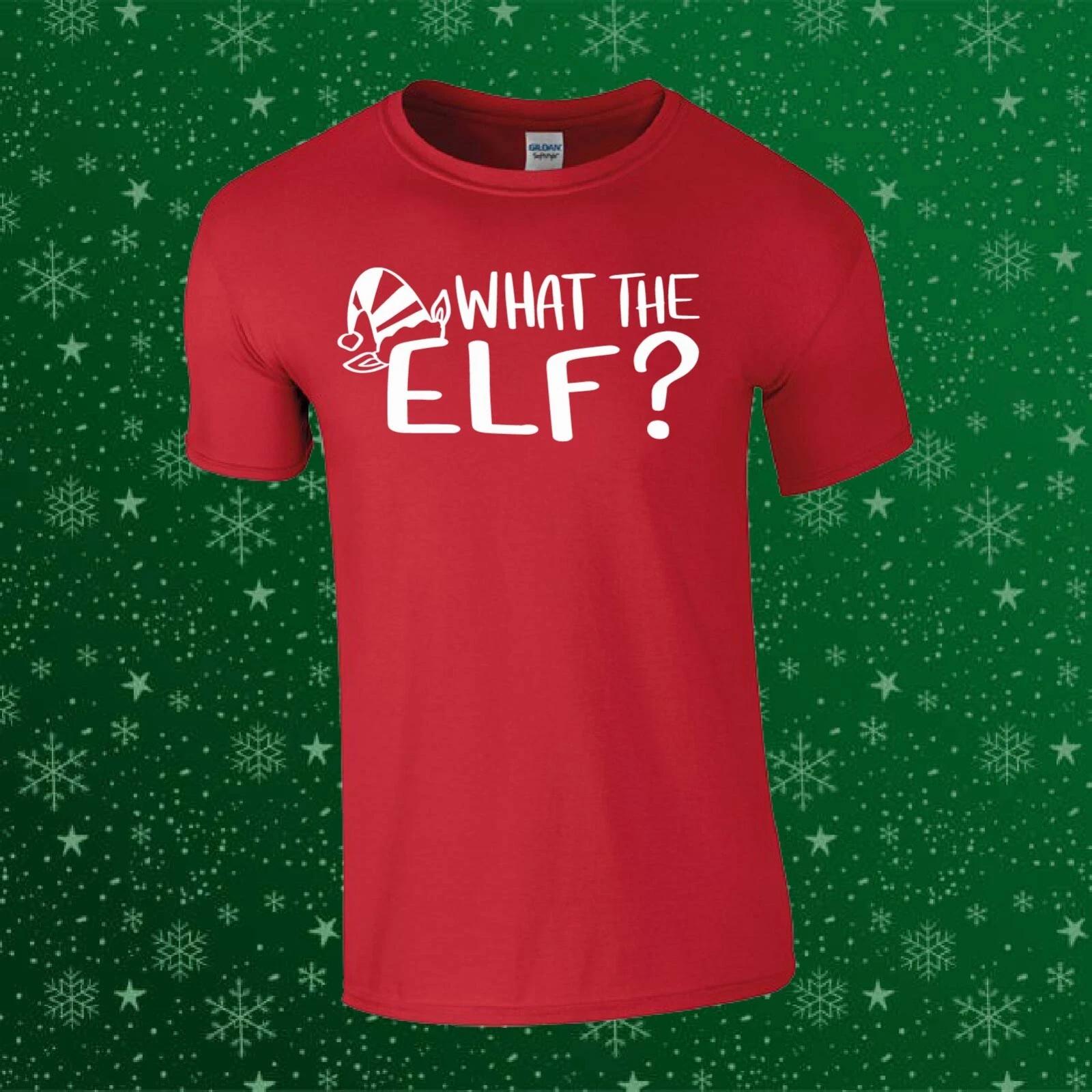 What The Elf? Cute Funny Christmas Xmas Gift Kids/Adults Top T-shirt M